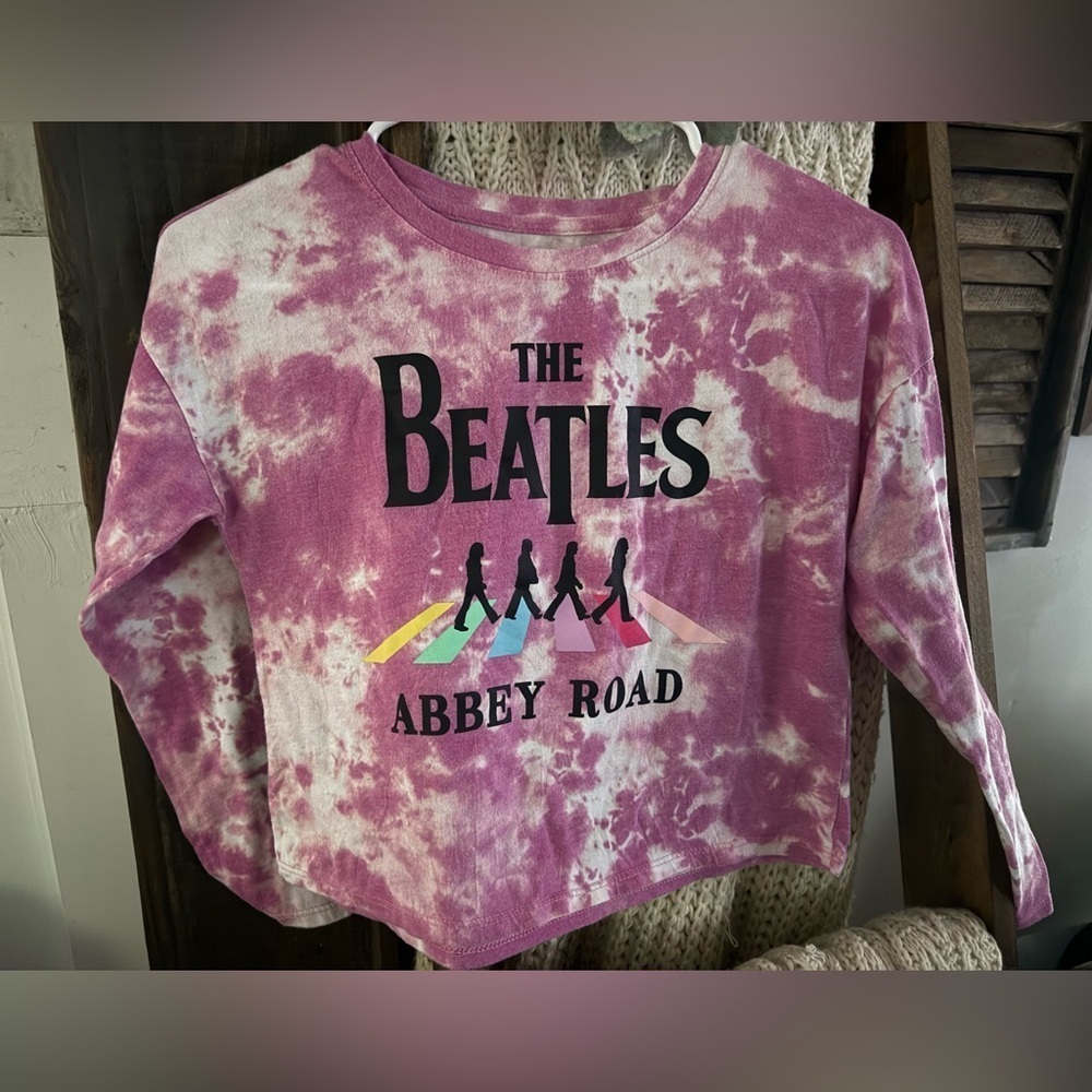 The Beatles Abbey Road Tie-Dye Long Sleeve Top Cabana by Crown & Ivy | Sz L